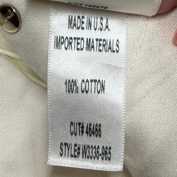 Goldsign | Wide Leg Pleated Trouser Jeans | White | Size 29 - Picture 8 of 14